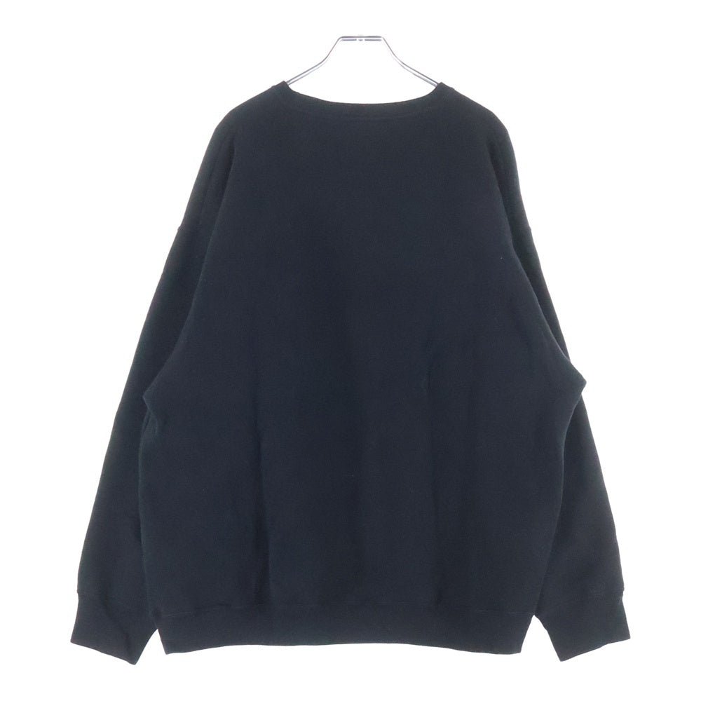 WTAPS(ダブルタップス) 22AW LLW SWEATER COTTONB ロゴパッチ スウェットクルーネックシャツ トレーナー ブラック 222ATDT-CSM21