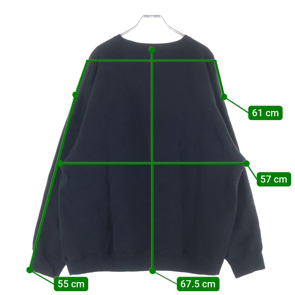 WTAPS(ダブルタップス) 22AW LLW SWEATER COTTONB ロゴパッチ スウェットクルーネックシャツ トレーナー ブラック 222ATDT-CSM21