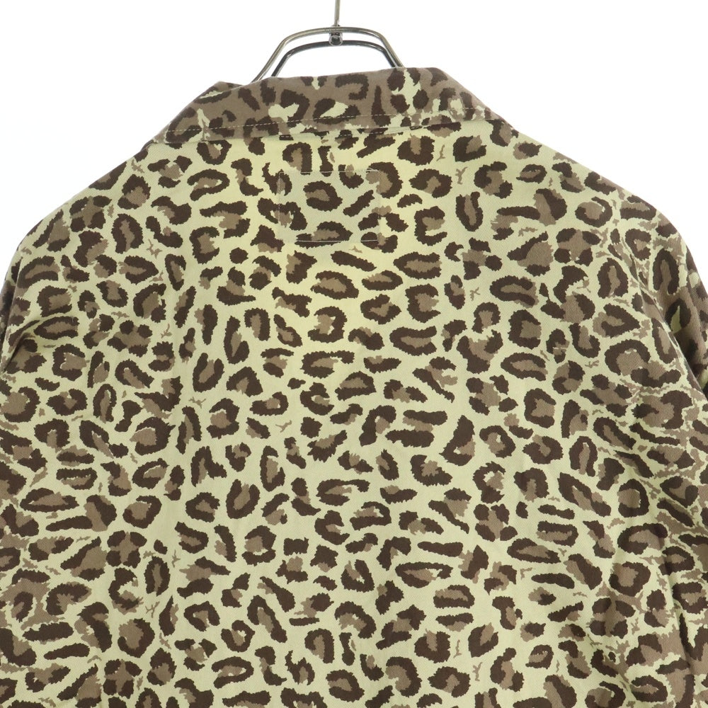 WTAPS(ダブルタップス) 21SS JUNGLE 01 LS COTTON.TWILL.CAMO レオパード柄 ジャングルファティーグ ミリタリー長袖シャツ ベージュ/ブラウン 211WVDT-SHM02