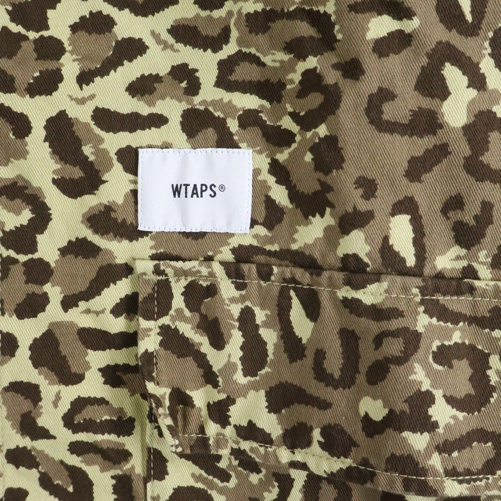 WTAPS(ダブルタップス) 21SS JUNGLE 01 LS COTTON.TWILL.CAMO レオパード柄 ジャングルファティーグ ミリタリー長袖シャツ ベージュ/ブラウン 211WVDT-SHM02