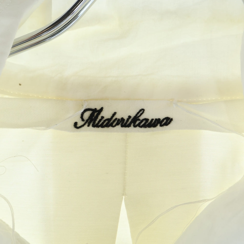 midorikawa(ミドリカワ) 18SS レイヤード デザインシャツジャケット ホワイト MID 18SS-SH01A