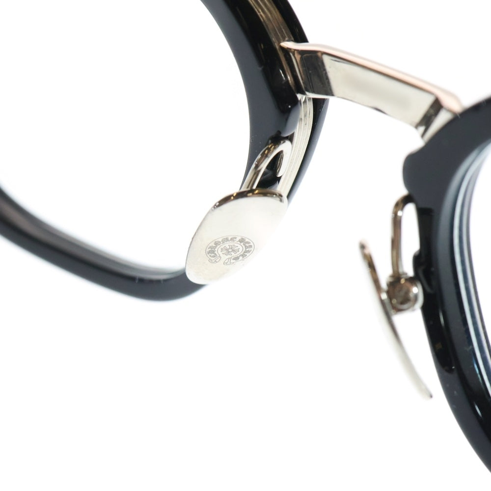 CHROME HEARTS(クロムハーツ) DUCK BUTTER ダガーテンプルウェリントンサングラス メガネ ブラック/シルバー 52□21-152