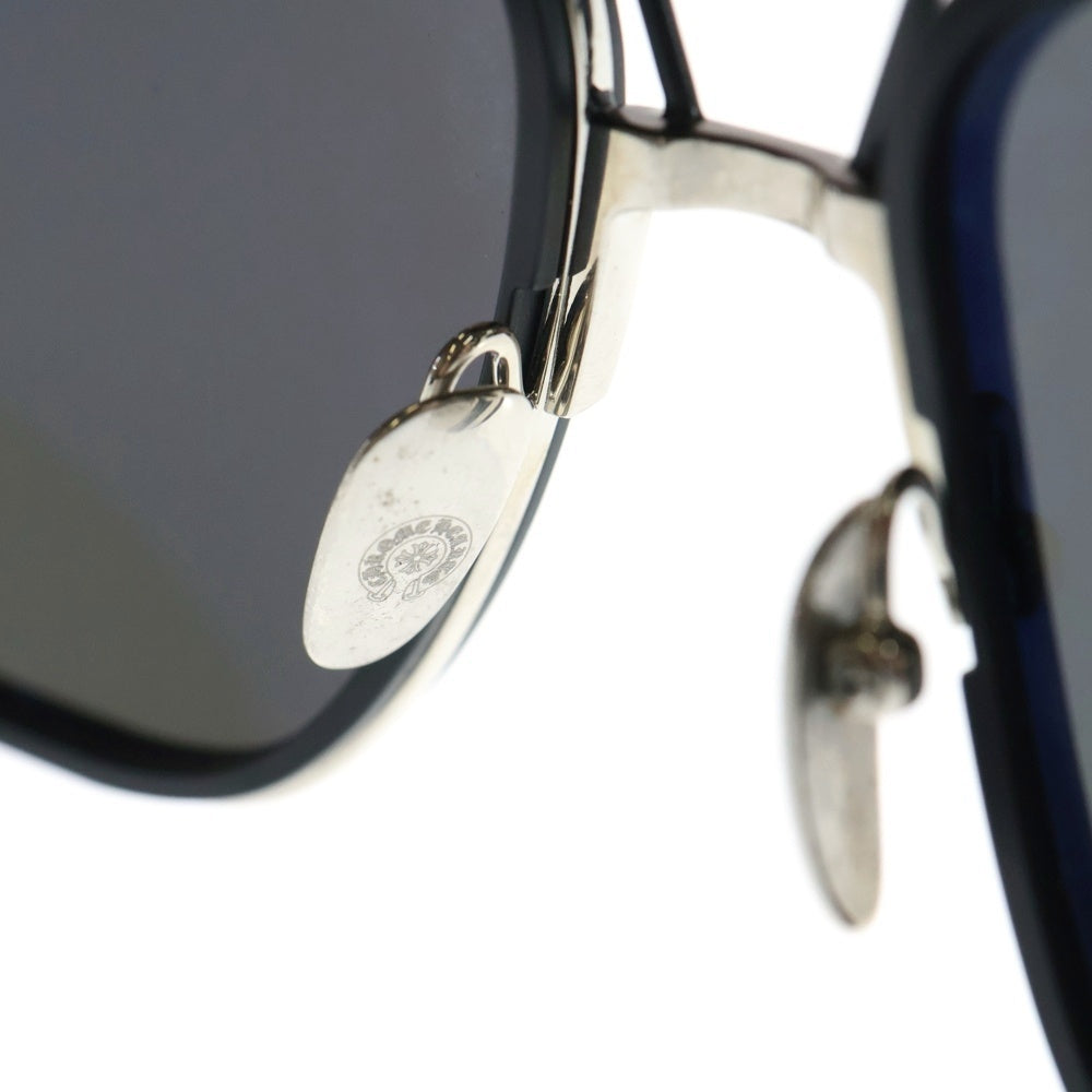CHROME HEARTS(クロムハーツ) PUSHIN ROD II ダガーテンプルダブルブリッジサングラス メガネ アイウェア ブラック/シルバー