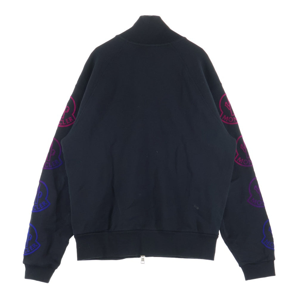 MONCLER(モンクレール) MAGLIA CARDIGAN グラデーションロゴ スウェットトラックジャケット ブラック G20918G00047