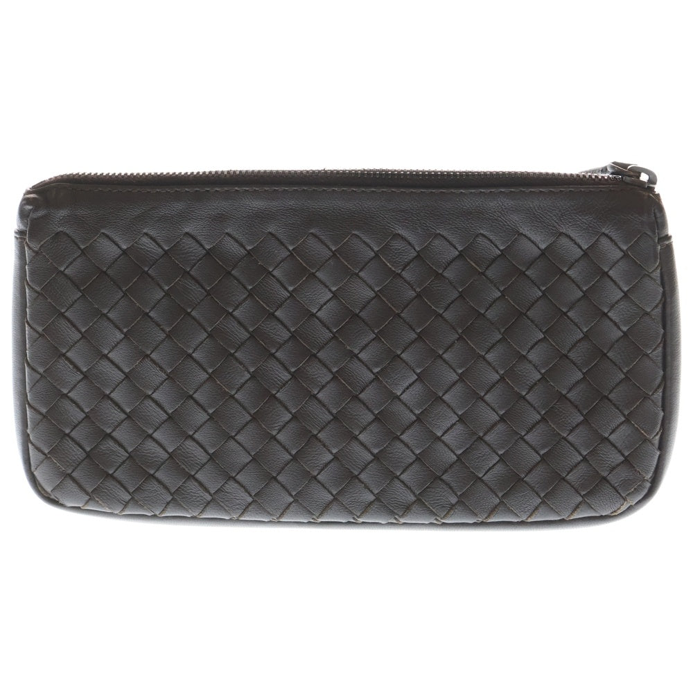 BOTTEGA VENETA(ボッテガヴェネタ) イントレチャート レザー 小物ケース ペンケース ブラウン