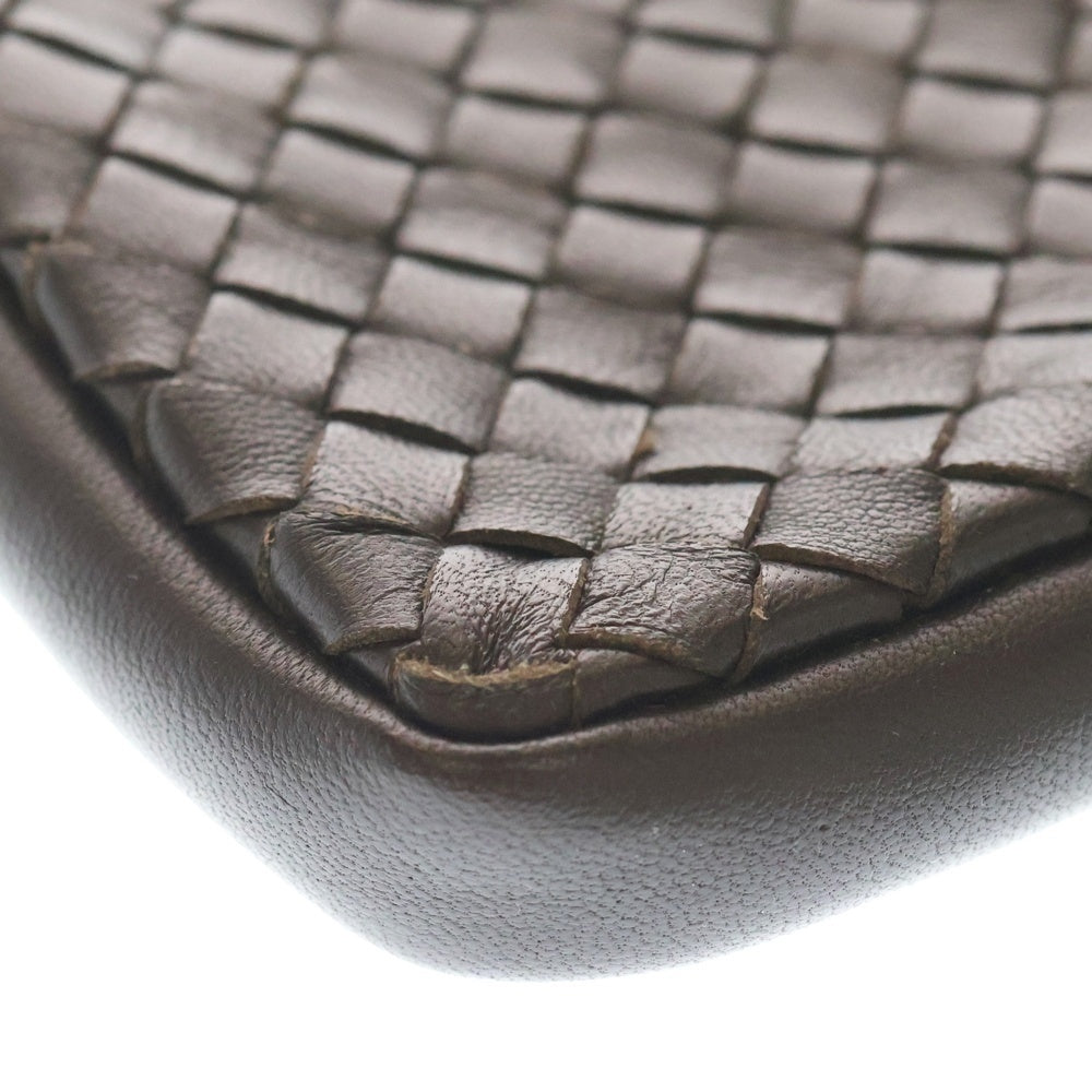 BOTTEGA VENETA(ボッテガヴェネタ) イントレチャート レザー 小物ケース ペンケース ブラウン