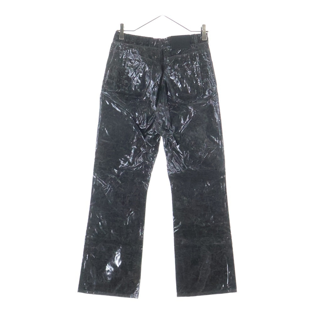 CHRISTIAN DADA(クリスチャンダダ) エナメル ストレートパンツ トラウザー ブラック CDM-19W-0618