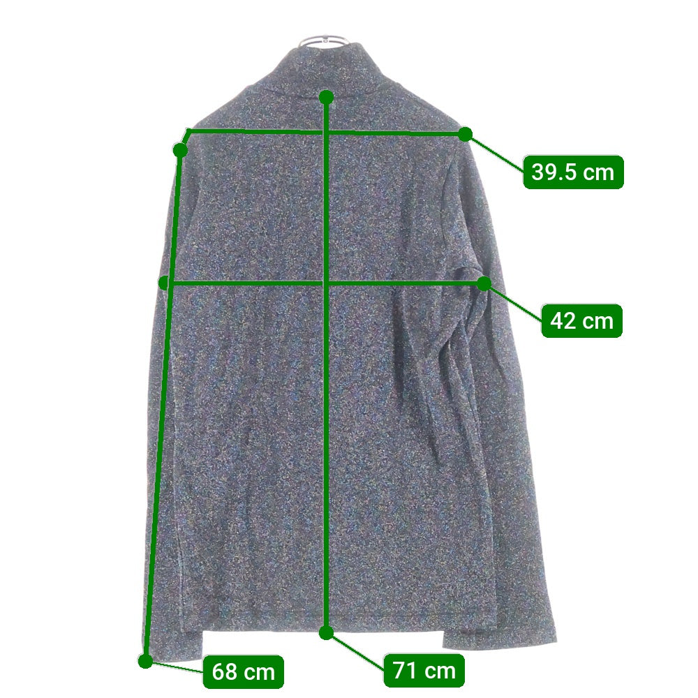 BED J.W. FORD(ベッドフォード) 23AW Glitter Turtleneck ラメ入り タートルネック長袖シャツ マルチカラー 23AW-B-CS01
