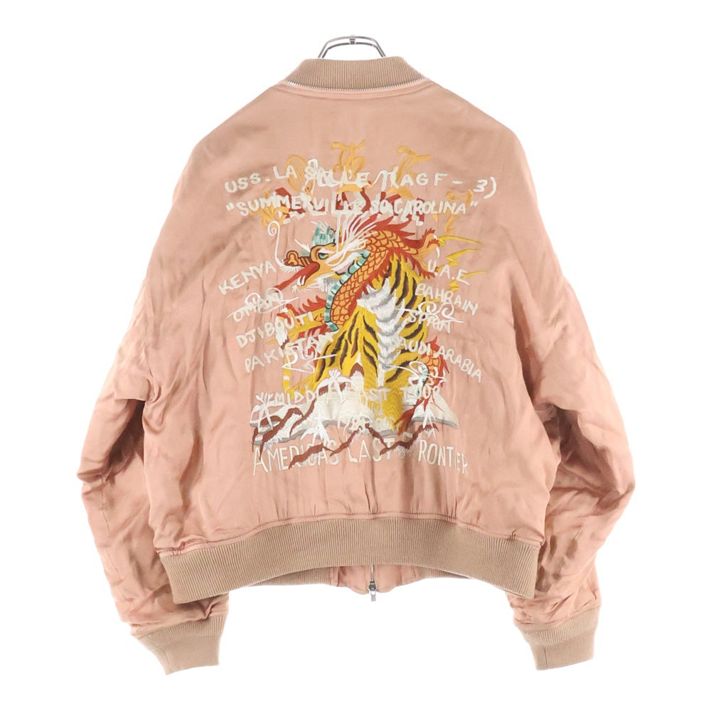 doublet(ダブレット) 17AW CHAOS EMBROIDERY SOUVENIR JACKET カオスエンブロダイアリー スーベニアジャケット スカジャン ピンク 17AW04BL42