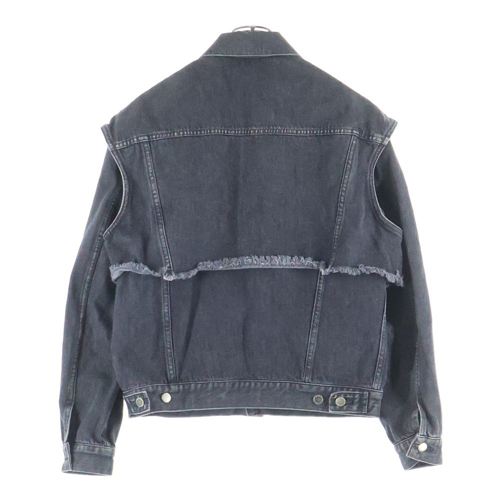 JOHN LAWRENCE SULLIVAN(ジョンローレンスサリバン) 18SS 再構築 レイヤードデニムジャケット ブラック 1A014-0318-42