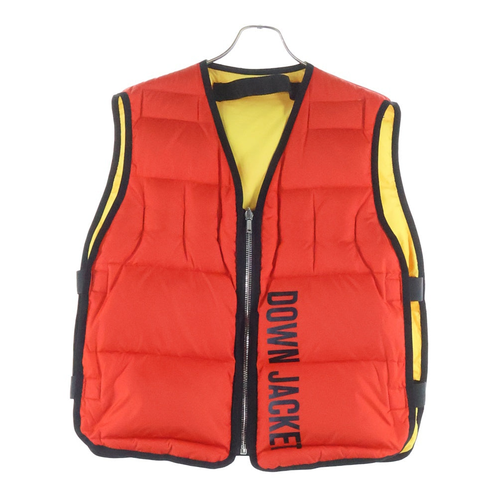 doublet(ダブレット) 18AW LIFE JACKET DOWN VEST ライフジャケットダウンベスト リバーシブル レッド/イエロー 18AW03VE05