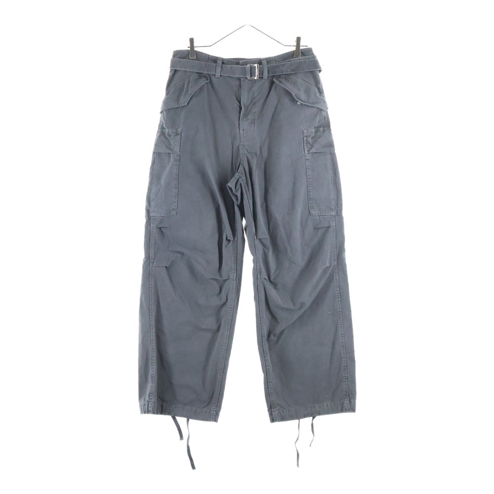 Sacai(サカイ) 24AW Garment Dye Rip Stop Pants ガーメントダイ リップストップカーゴパンツ トラウザー グレー 24-03500M