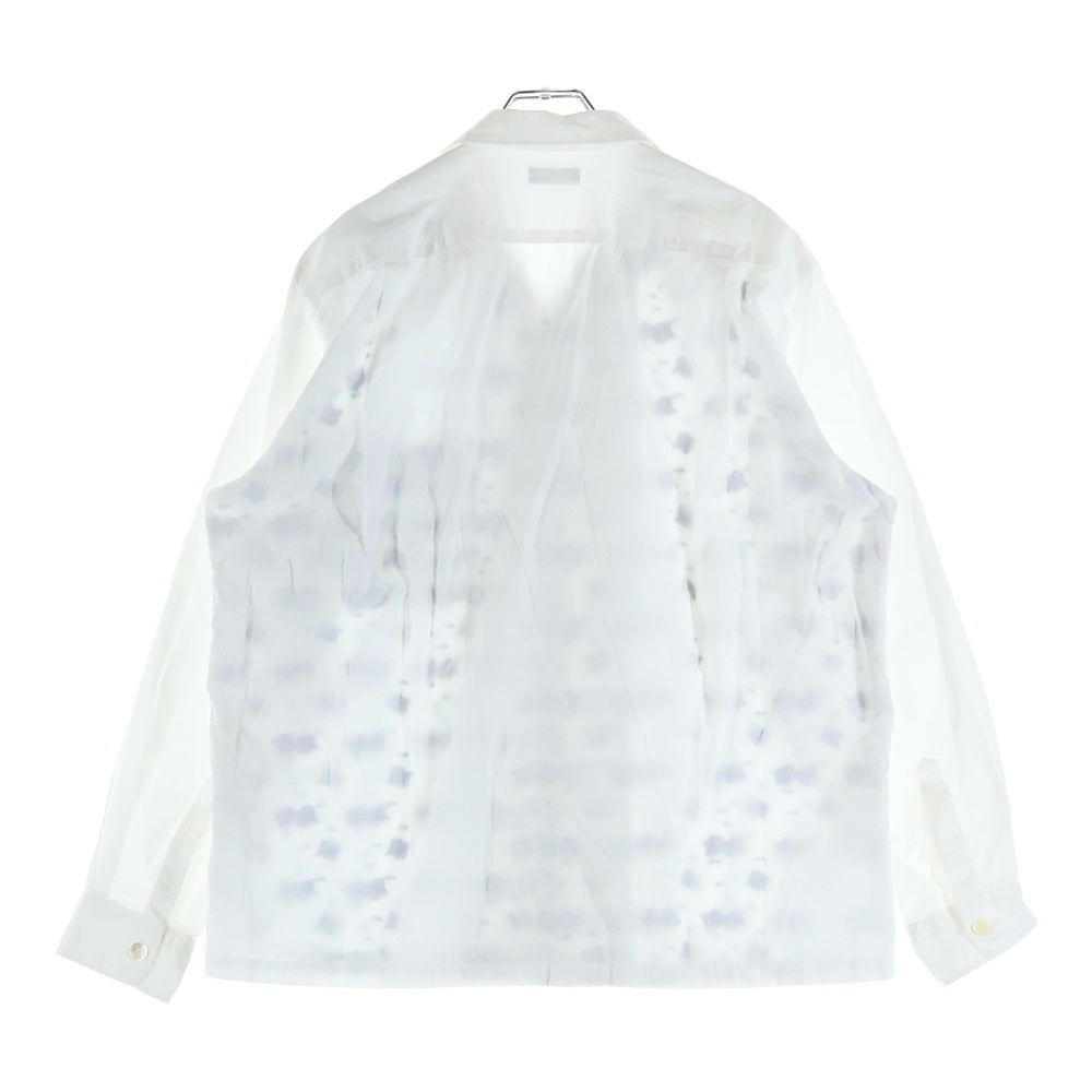 COMME des GARCONS HOMME(コムデギャルソンオム) 00's 田中オム 総柄刺繍ロゴ 長袖シャツ ホワイト HB-040170