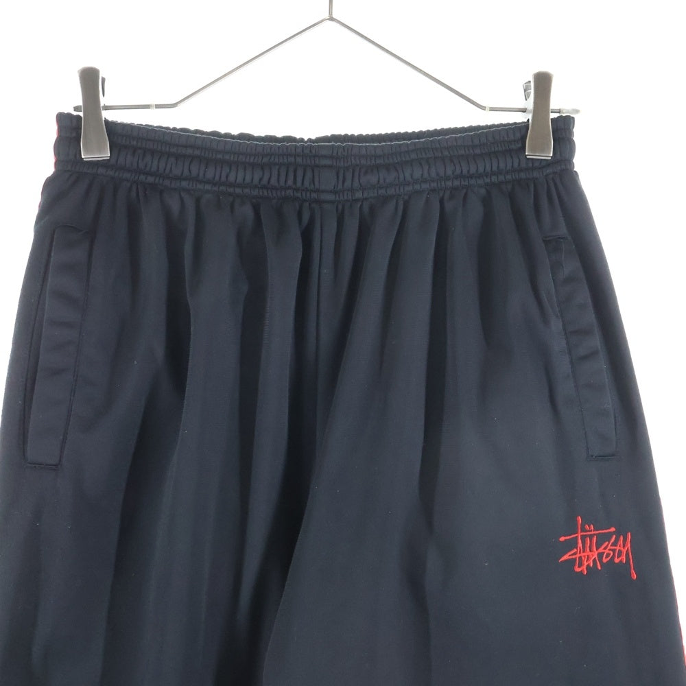 STUSSY(ステューシー) 90's SPORT 裏地付きトラックパンツ ブラック/レッド