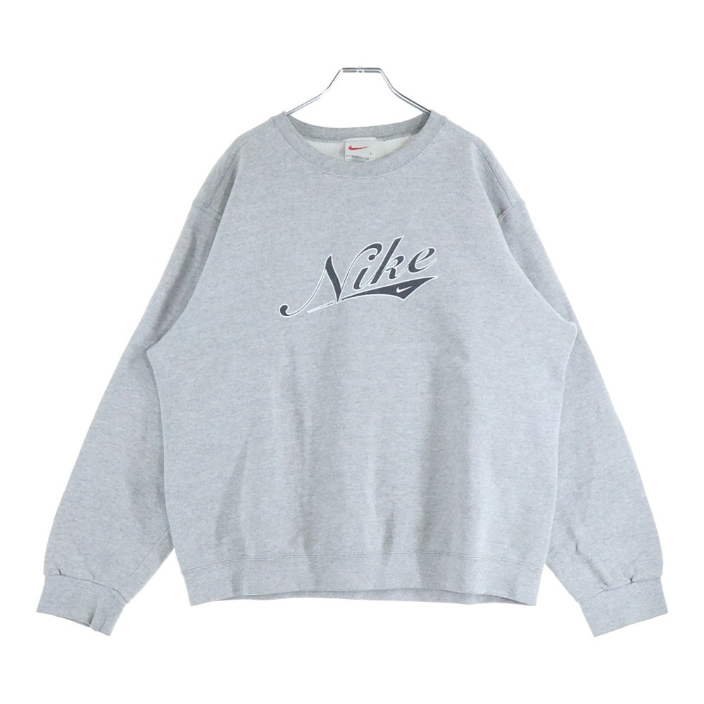 NIKE(ナイキ) 90's 筆記体ロゴ スウェットクルーネックシャツ トレーナー グレー 67055-0399