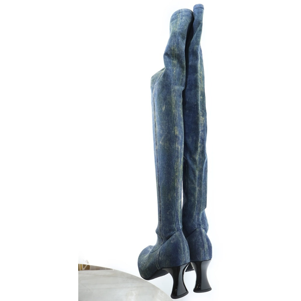 DIESEL(ディーゼル) WOODSTOCK Thigh High Boot ニーハイブーツ ロングブーツ ダークデニム Y03401 PR617 レディース