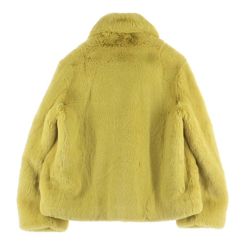 BURBERRY(バーバリー) 総柄 ファーコート アウター イエロー 8003584 レディース