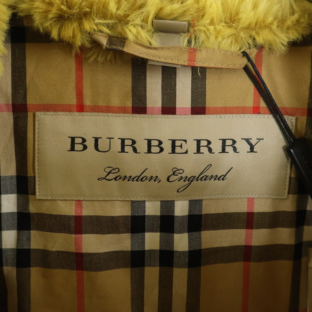 BURBERRY(バーバリー) 総柄 ファーコート アウター イエロー 8003584 レディース