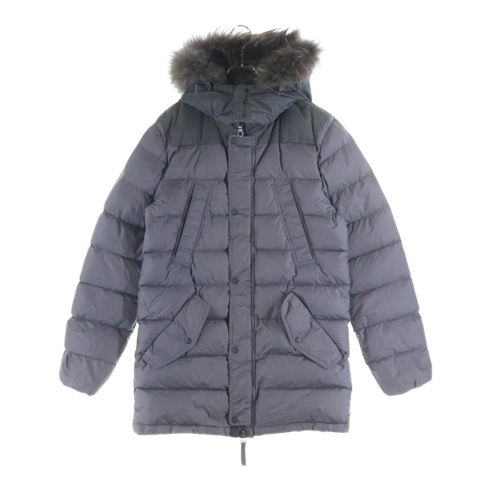 DUVETICA(デュベティカ) ファーフード/エルボパッチ付き ダウンジャケット ブラウン 01907096