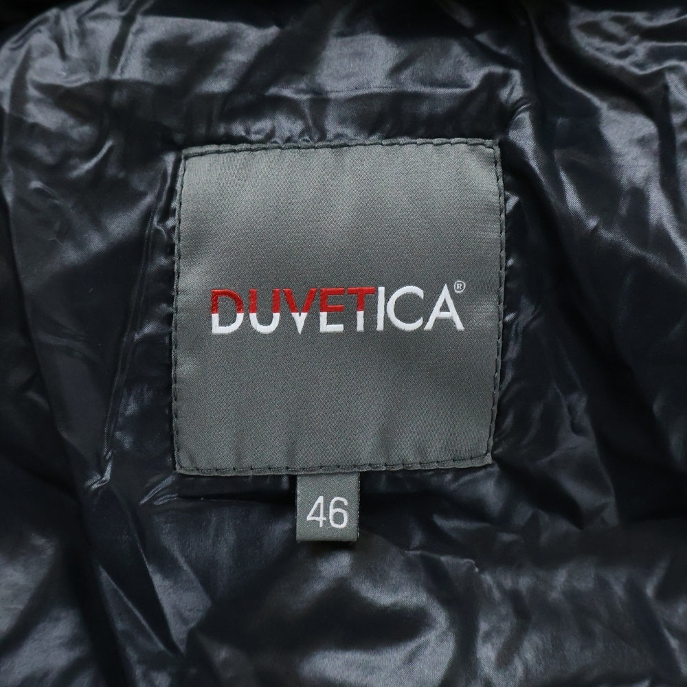 DUVETICA(デュベティカ) ファーフード/エルボパッチ付き ダウンジャケット ブラウン 01907096