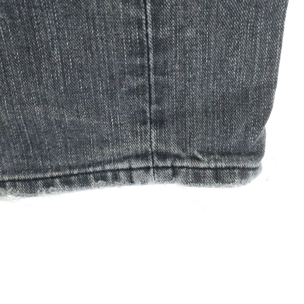 LEE(リー) エンドライン ダメージ加工 スリムデニムパンツ グレー