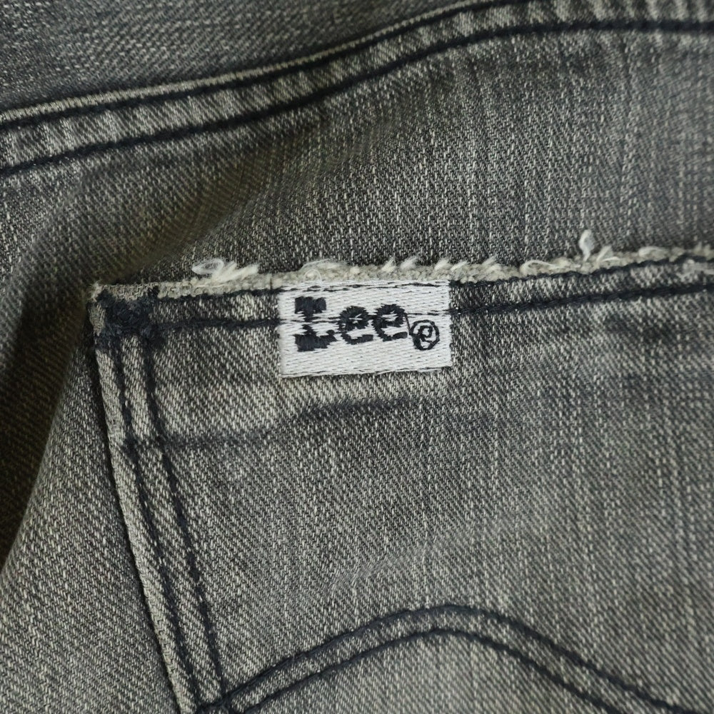 LEE(リー) エンドライン ダメージ加工 スリムデニムパンツ グレー