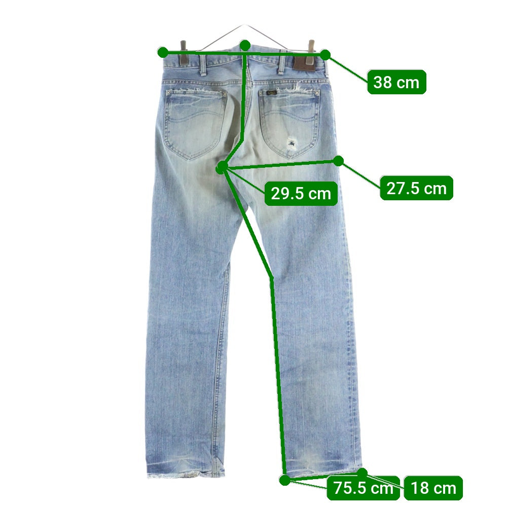 LEE(リー) ダメージ加工 スリムデニムパンツ インディゴ 98212