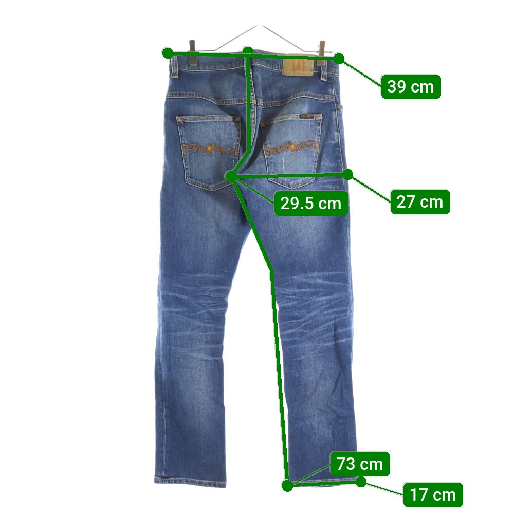 nudie jeans(ヌーディージーンズ) リーンディーン スリムデニムパンツ インディゴ 1011923