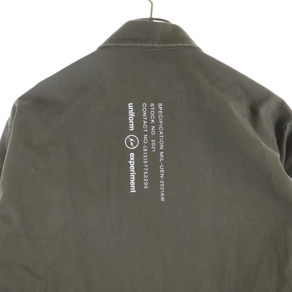 UNIFORM EXPERIMENT(ユニフォームエクスペリメント) 20AW MIL DOUBLE POCKET SHIRT ダブルポケット 長袖シャツ カーキ UE-202009