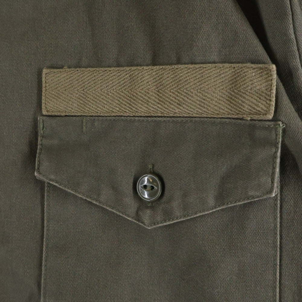 UNIFORM EXPERIMENT(ユニフォームエクスペリメント) 20AW MIL DOUBLE POCKET SHIRT ダブルポケット 長袖シャツ カーキ UE-202009