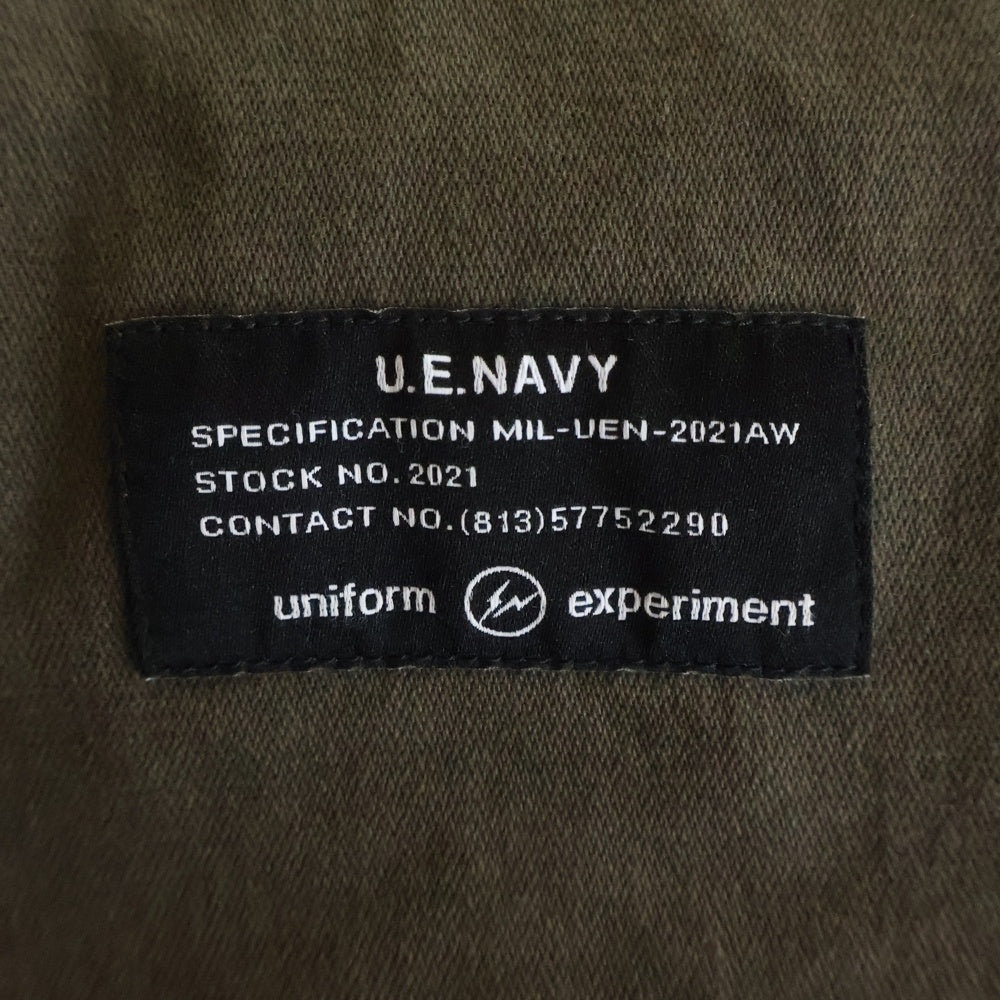 UNIFORM EXPERIMENT(ユニフォームエクスペリメント) 20AW MIL DOUBLE POCKET SHIRT ダブルポケット 長袖シャツ カーキ UE-202009