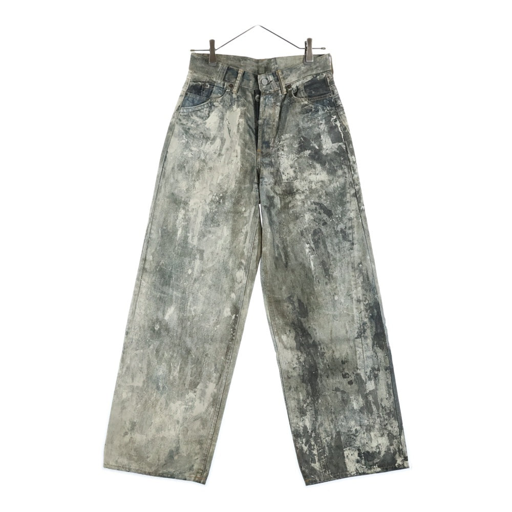 Acne Studios(アクネ ストゥディオズ) 1981 ルーズフィットトラウザーズ 転写プリントデニムパンツ グレー FN-MN-TROU000959