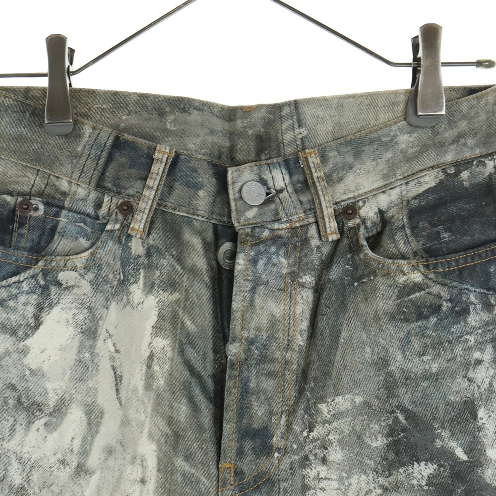 Acne Studios(アクネ ストゥディオズ) 1981 ルーズフィットトラウザーズ 転写プリントデニムパンツ グレー FN-MN-TROU000959