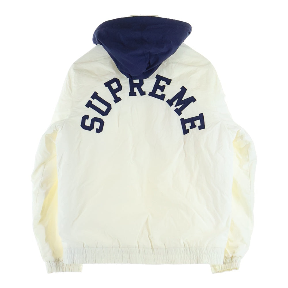 SUPREME(シュプリーム) 15AW ×Champion Puffy Jacket チャンピオン パフィージャケット ロゴ刺繍ナイロンジャケット ホワイト