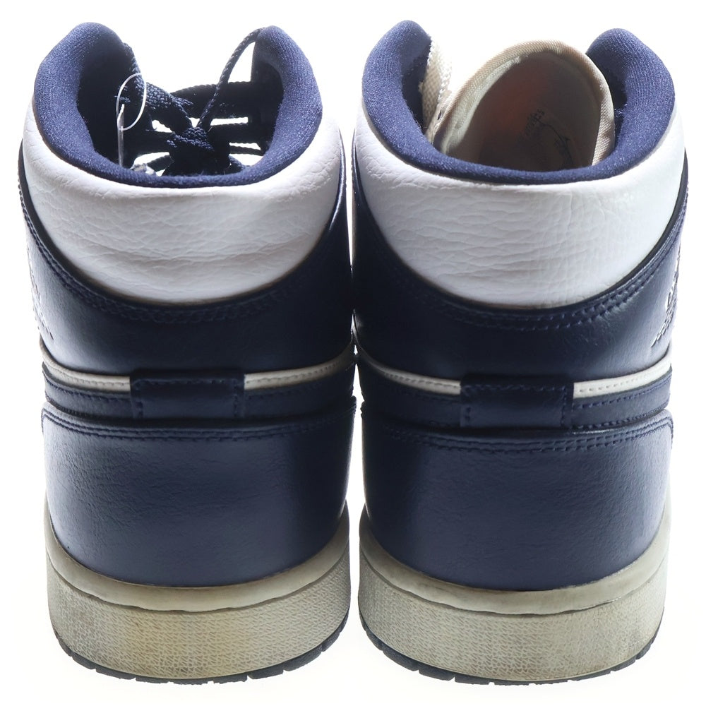 NIKE(ナイキ) AIR JORDAN 1 MID 554724-174 エアジョーダン1ミッド ミッドカットスニーカー ネイビー/ホワイト US10/28cm