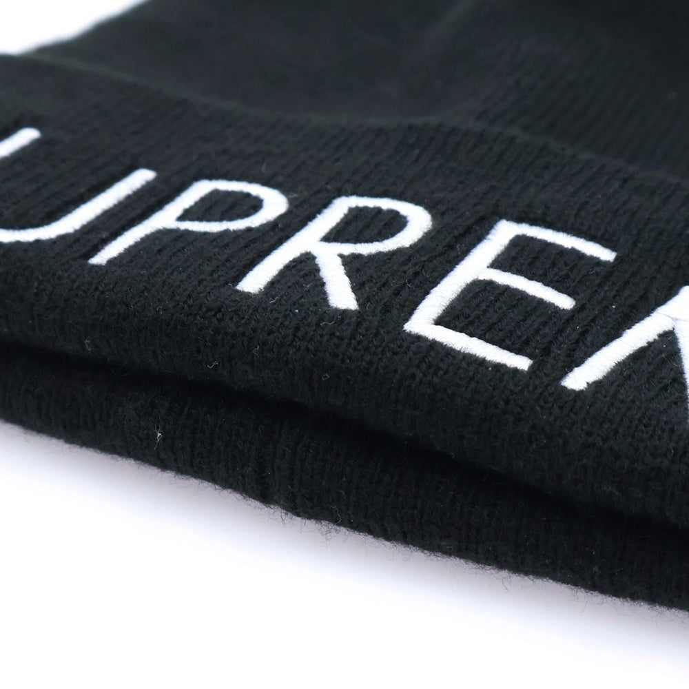 SUPREME(シュプリーム) 22AW Capital Beanie ロゴエンブロイダリー キャピタル ビーニー ニット帽 帽子 ブラック