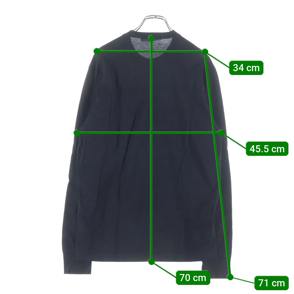 DSQUARED2(ディースクエアード) フロントロゴプリント長袖Tシャツ カットソー ブラック S74GD1142 S23009
