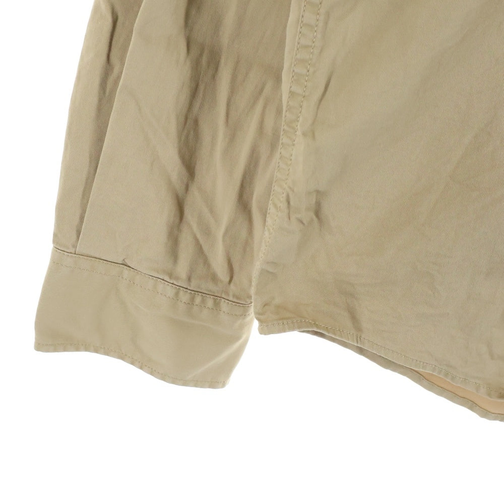 DSQUARED2(ディースクエアード) フロントロゴプリントバイカラー長袖シャツ ベージュ S74DM0792 S35175