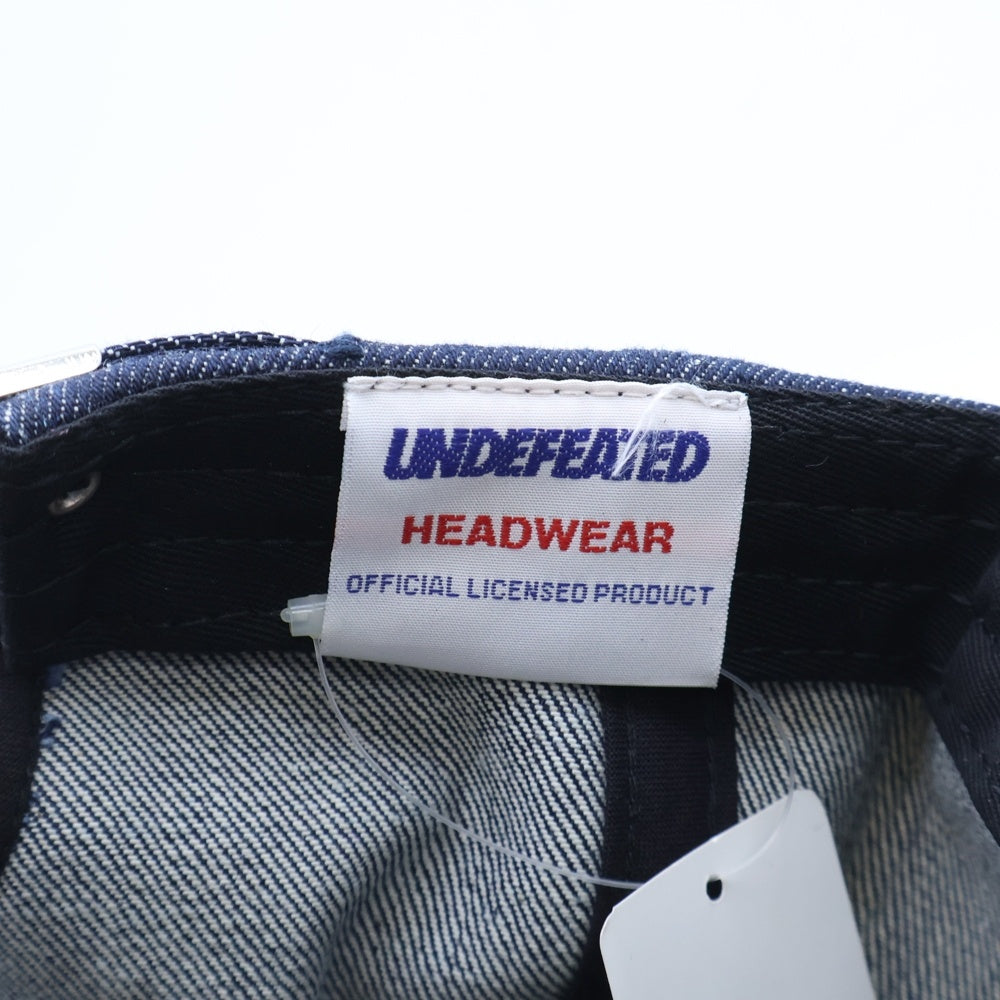 UNDEFEATED(アンディフィーテッド) U ロゴ刺繍 デニム 6パネルキャップ 帽子 インディゴ 182077500048