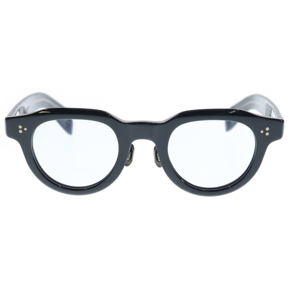 EYEVAN(アイヴァン) 7285 ラウンドシェープ ブラックフレーム クリアレンズ サングラス 眼鏡 メガネ ブラック