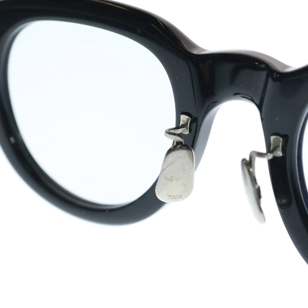 EYEVAN(アイヴァン) 7285 ラウンドシェープ ブラックフレーム クリアレンズ サングラス 眼鏡 メガネ ブラック