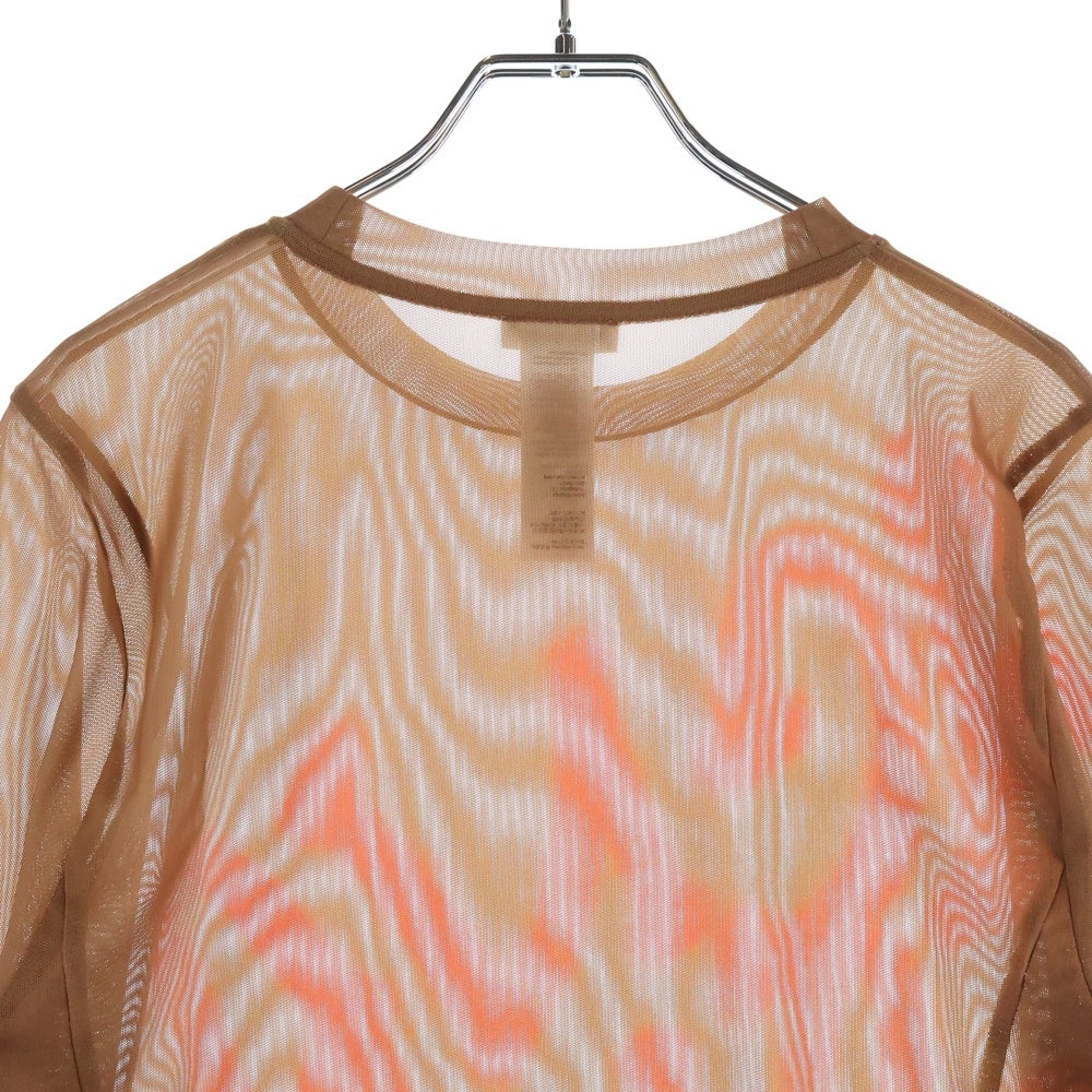 Acne Studios(アクネ ストゥディオズ) ロングスリーブ スプレーロゴ 長袖Tシャツ カットソー レディース ブラウン FN-MN-TSHI000639BL0410-