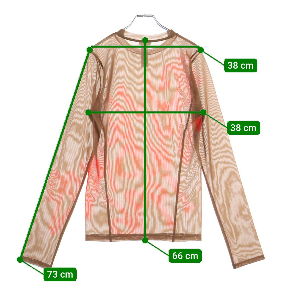 Acne Studios(アクネ ストゥディオズ) ロングスリーブ スプレーロゴ 長袖Tシャツ カットソー レディース ブラウン FN-MN-TSHI000639BL0410-