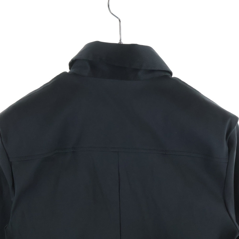 Acne Studios(アクネ ストゥディオズ) 襟付き ロングスリーブ ポリエステルシャツ 長袖シャツ ブラック レディース FN-WN-BLOU001085AC0704