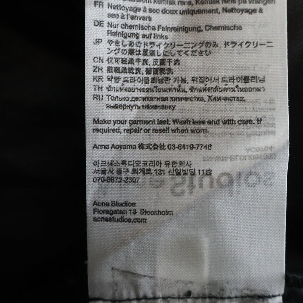 Acne Studios(アクネ ストゥディオズ) 襟付き ロングスリーブ ポリエステルシャツ 長袖シャツ ブラック レディース FN-WN-BLOU001085AC0704