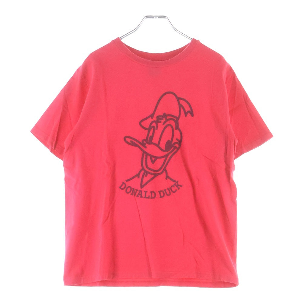 NUMBER (N)INE(ナンバーナイン) ×Disney Donald Duck ディズニー ドナルドダック プリント半袖Tシャツ カットソー レッド