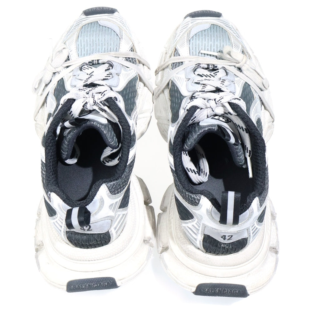 BALENCIAGA(バレンシアガ) 3XL Sneaker ユーズド加工 メッシュ レースアップ ローカットスニーカー 734734 ホワイト/ブラック