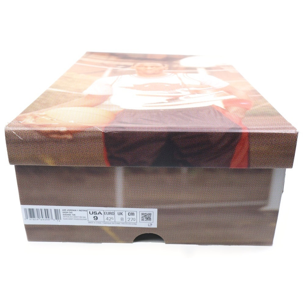 NIKE(ナイキ) AIR JORDAN 1 RETRO HIGH OG BLACK TOE REIMAGINED DZ5485-106 エアジョーダン1 レトロ OG ブラックトゥリイマジンド ハイカットスニーカー US9/27cm