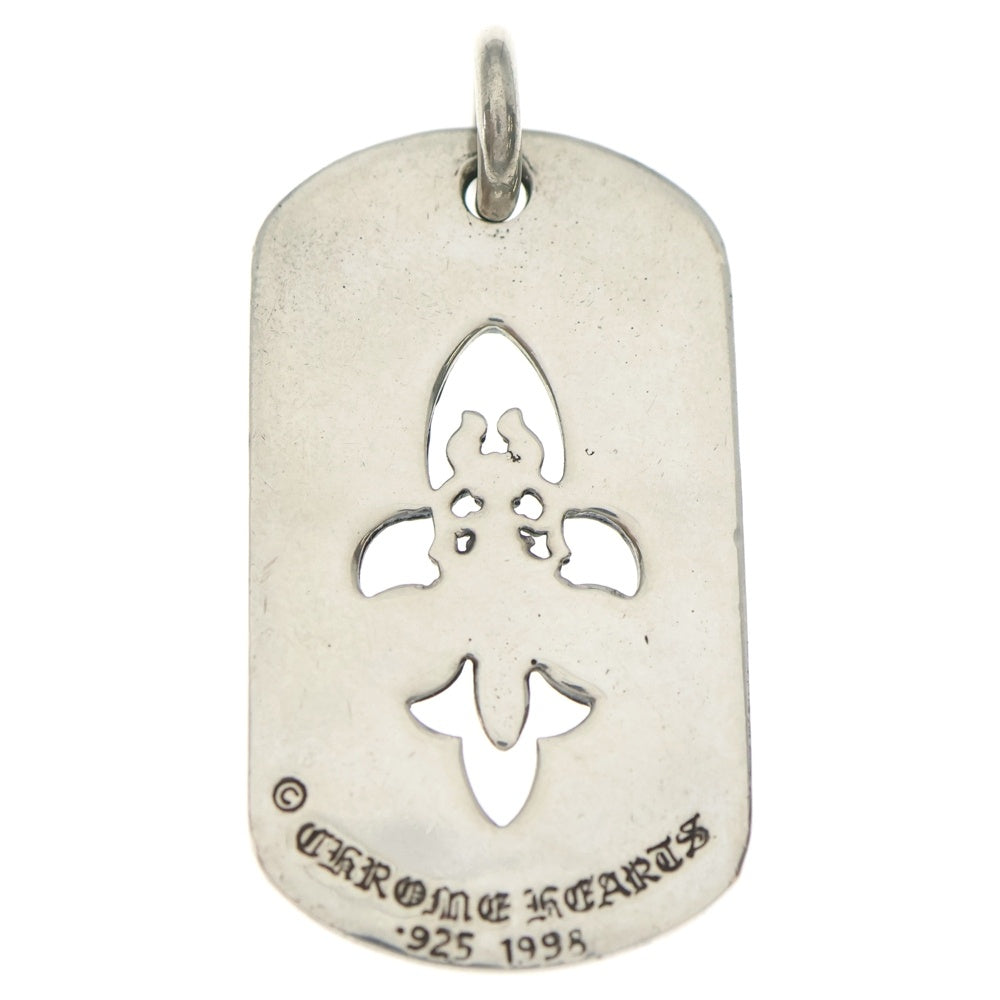 CHROME HEARTS(クロムハーツ) D TAG LRG ラージドッグタグ フレアダガー ネックレストップ シルバー