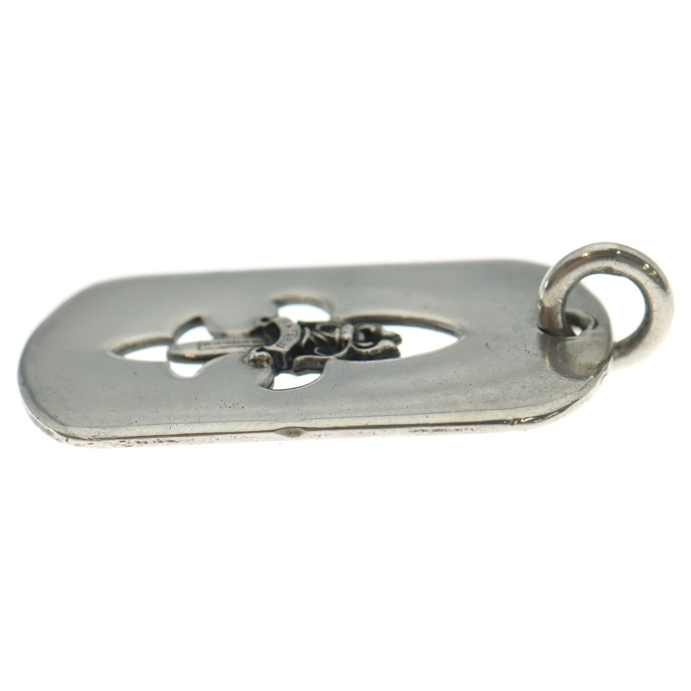 CHROME HEARTS(クロムハーツ) D TAG LRG ラージドッグタグ フレアダガー ネックレストップ シルバー